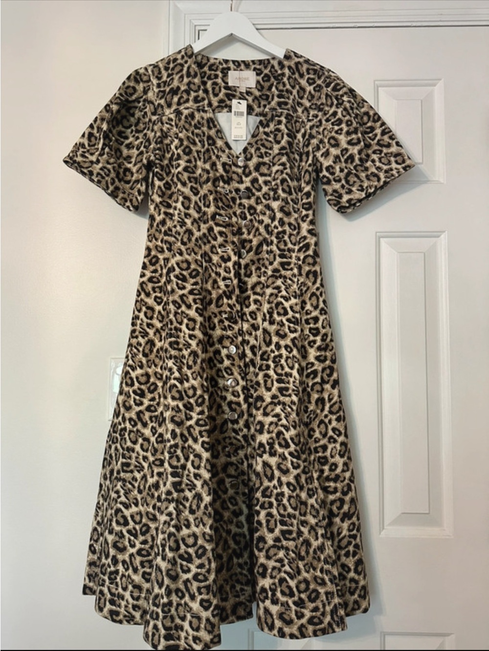 Anthropologie leopard dress